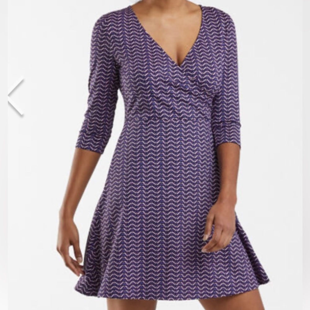 Title Nine Wrapper’s Delight Purple Fit & Flare Pallay Dress Medium